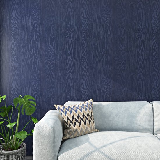 550x550-16618.jpg Unyqoos® Zelfklevende houten plakfolie blauw voor meubels en muren 40x200 cm