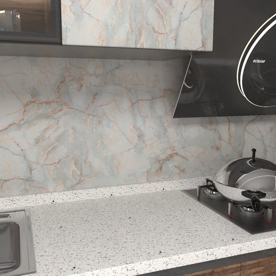 Unyqoos® Stijlvol Zelfklevend Marmerlook Behang voor Meubels en Keuken