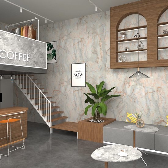 Unyqoos® Stijlvol Zelfklevend Marmerlook Behang voor Meubels en Keuken