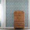 550x550-16700.jpg Unyqoos® Stijlvol Vliesbehang met Barok Bloemenpatroon en Metallic Accenten, bruin-blauw