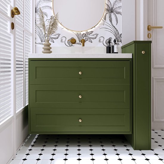 Unyqoos® Olijfgroene Zelfklevende Decoratieve Folie voor Meubels en Wanden 40 cm x 200 cm, Waterdicht en Afneembaar
