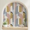 550x550-16750.jpg Unyqoos® Zelfklevend geometrisch behang in roze en grijs voor moderne interieurs