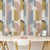 550x550-16753.jpg Unyqoos® Zelfklevend geometrisch behang in roze en grijs voor moderne interieurs
