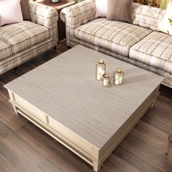 Unyqoos® Zelfklevend beige linnen behang voor stijlvolle interieurvernieuwing