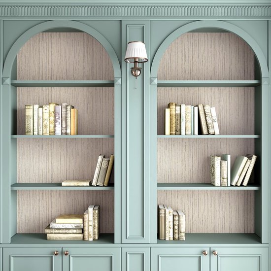 Unyqoos® Zelfklevend beige linnen behang voor stijlvolle interieurvernieuwing