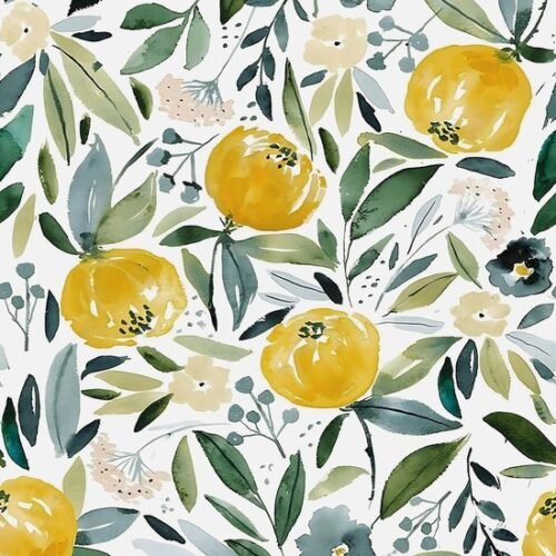 550x550-16765.jpg Unyqoos® Zelfklevend vintage bloemenbehang met aquarel motief voor muren en meubels