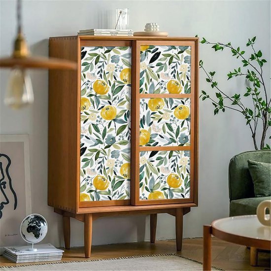 Unyqoos® Zelfklevend vintage bloemenbehang met aquarel motief voor muren en meubels