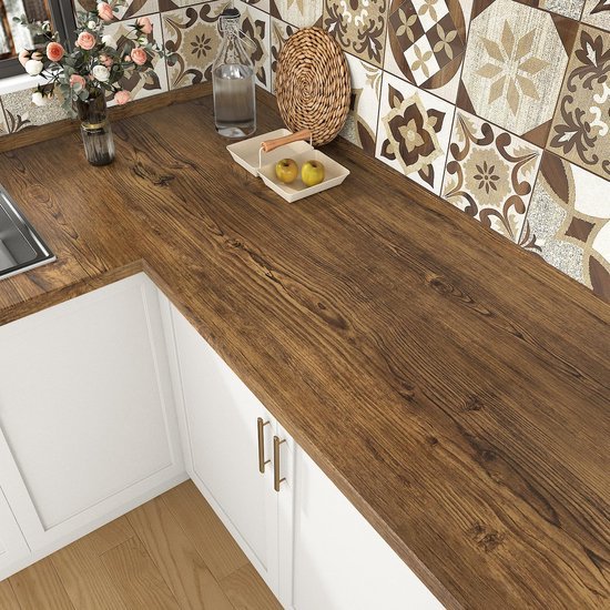 Unyqoos® Zelfklevende Houtlook Plakfolie voor Meubelrenovatie en Keuken Decoratie - 40 x 200 cm