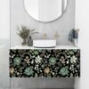 Unyqoos® Groene Bloemen Vinylbehang voor Diverse Interieurtoepassingen en Decoratie