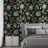 Unyqoos® Groene Bloemen Vinylbehang voor Diverse Interieurtoepassingen en Decoratie