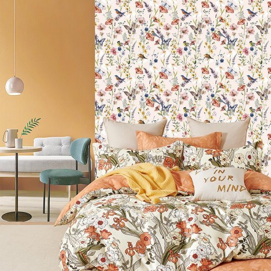 550x550-16839.jpg Unyqoos® Zelfklevend behang met bloemen en vogels voor unieke interieurdecoratie