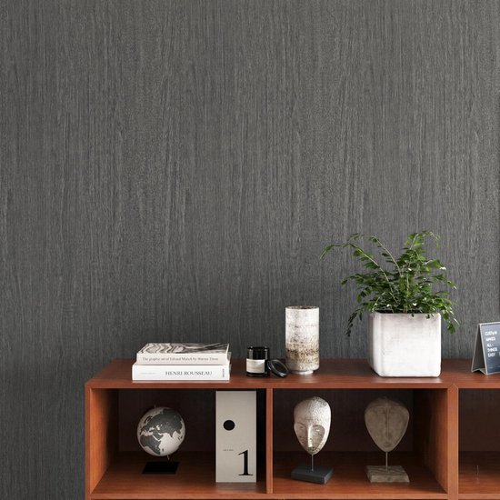 Unyqoos® Zelfklevende Grijze Houtlook Meubelfolie voor Keuken en Meubels, 40 cm x 200 cm