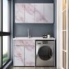 Unyqoos® Zelfklevende Marmerlook Folie voor Meubelrenovatie, 40 x 300 cm, Waterdicht Vinyl