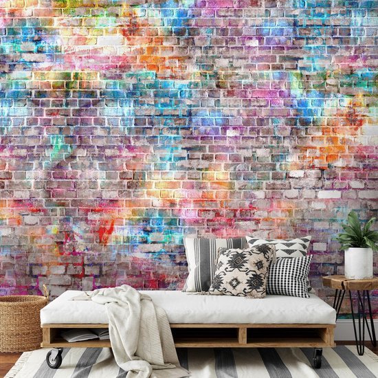 Unyqoos® Fotobehang met Stenen Wand Design voor Eenvoudige Muurdecoratie