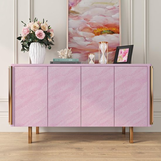 Unyqoos® Zelfklevende roze fluweel behangfolie voor meubels en decoratie