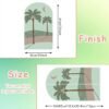 Unyqoos® Zelfklevende geometrische muurstickers met kokosnoot bomen voor diverse ruimtes