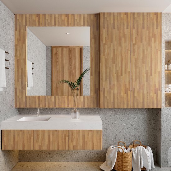 Unyqoos® Zelfklevend Houtlook Behang voor Meubels en Wanden in Vintage Stijl, 40 x 200 cm