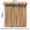 Unyqoos® Zelfklevend Houtlook Behang voor Meubels en Wanden in Vintage Stijl, 40 x 200 cm