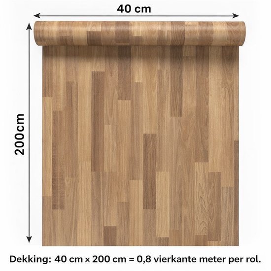 Unyqoos® Zelfklevend Houtlook Behang voor Meubels en Wanden in Vintage Stijl, 40 x 200 cm