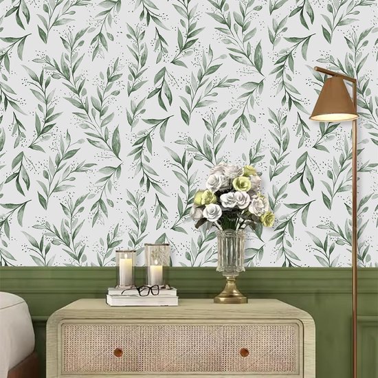 Unyqoos® Zelfklevend Decoratief Behang voor Meubels en Wanden - Bloemenontwerp 44,5 x 500 cm