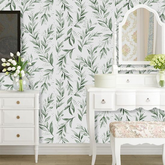 Unyqoos® Zelfklevend Decoratief Behang voor Meubels en Wanden - Bloemenontwerp 44,5 x 500 cm