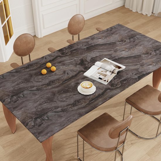 Unyqoos® Bruin Zelfklevend Marmerfolie voor Meubels en Wanden - Waterdicht en Krasbestendig