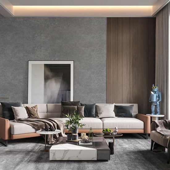 Unyqoos® Zelfklevende Grijze Plakfolie met Betonlook voor Meubels en Wanden, 40 x 500 cm
