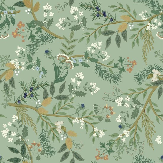 Unyqoos® Zelfklevend retro bloemenbehang voor een sfeervolle woonkamer of slaapkamer