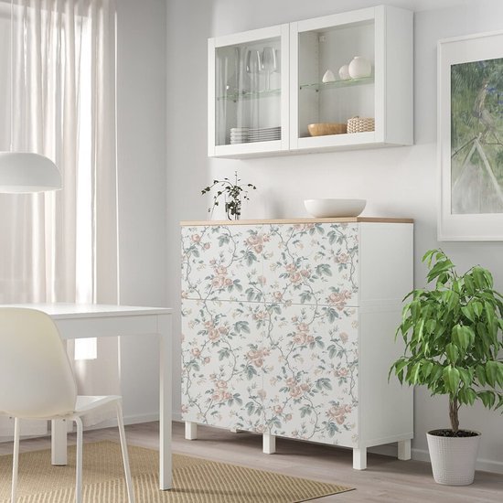 Unyqoos® Zelfklevende Bloemenbehang voor Meubels en Wanden - 40 x 300 cm Roze Patroon