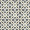 Unyqoos® Gedessineerd vliesbehang met mediterrane tegelpatroon voor interieurdecoratie, blauw