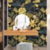 550x550-17175.jpg Unyqoos® Stijlvol Jungle Patroonbehang in Goud en Zwart voor Wanden en Meubels