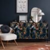 Unyqoos® Waterbestendig zelfklevend behang met tropische bladeren en bloemenpatroon