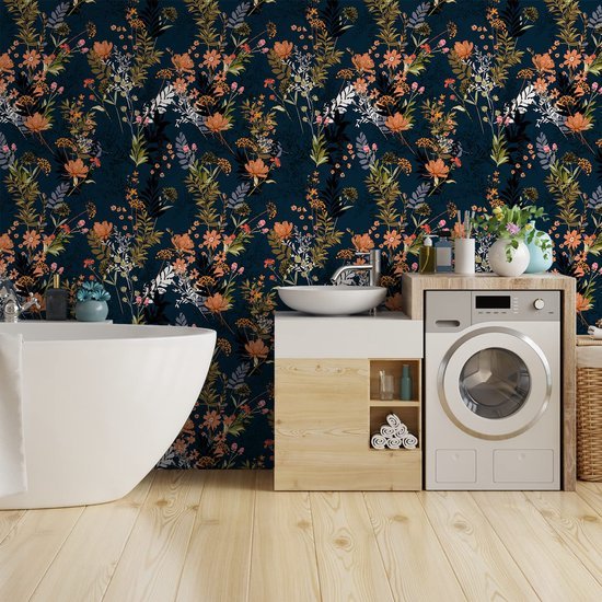 Unyqoos® Waterbestendig zelfklevend behang met tropische bladeren en bloemenpatroon