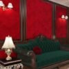 Unyqoos® Zelfklevende rode stoflook behangrol voor woonkamer en slaapkamer