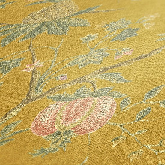 550x550-17254.jpg Unyqoos® Vliesbehang met geel bloemenpatroon voor stijlvol en gezond interieurontwerp