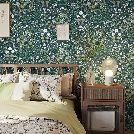 Unyqoos® Waterdicht zelfklevend behang met botanische bloemen voor diverse ruimtes