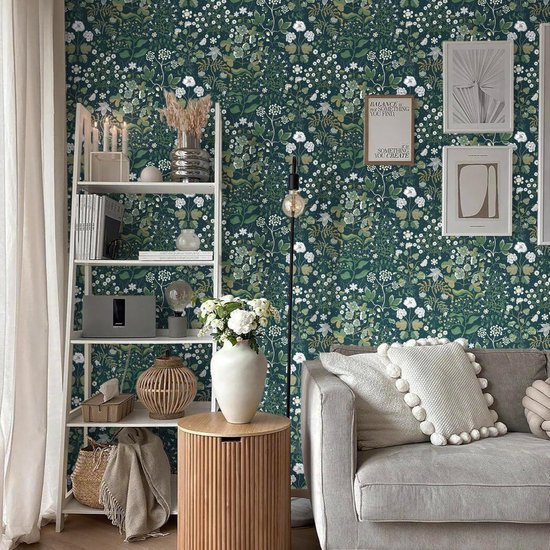Unyqoos® Waterdicht zelfklevend behang met botanische bloemen voor diverse ruimtes