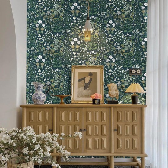 Unyqoos® Waterdicht zelfklevend behang met botanische bloemen voor diverse ruimtes