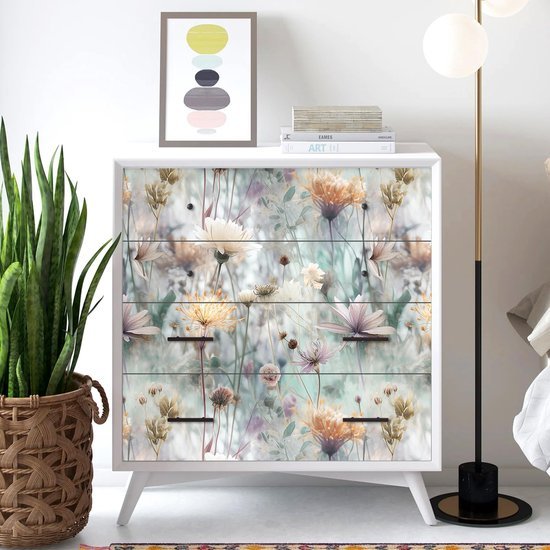 550x550-17271.jpg Unyqoos® Zelfklevend bloemenbehang met 3D-effect voor een stijlvolle woonkamer