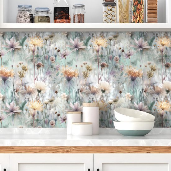 550x550-17272.jpg Unyqoos® Zelfklevend bloemenbehang met 3D-effect voor een stijlvolle woonkamer