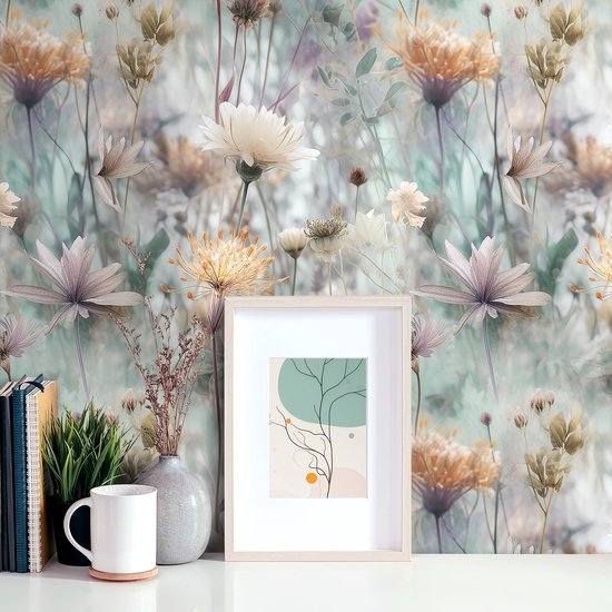 550x550-17274.jpg Unyqoos® Zelfklevend bloemenbehang met 3D-effect voor een stijlvolle woonkamer