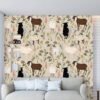 Unyqoos® Decoratieve zelfklevende vinyl behangrol met bloemen en schapenmotief