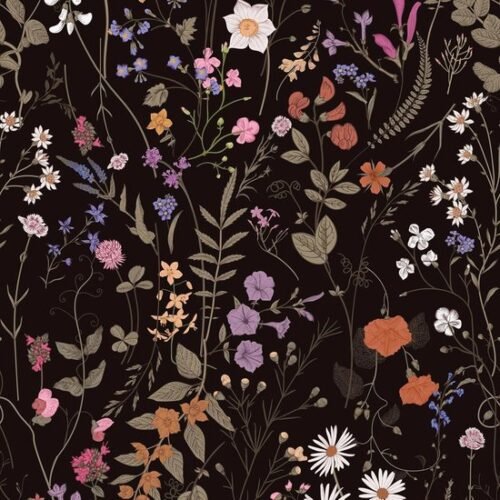 550x550-17300.jpg Unyqoos® Zelfklevend bloemenbehang met wildhout en madeliefjes voor muurdecoratie