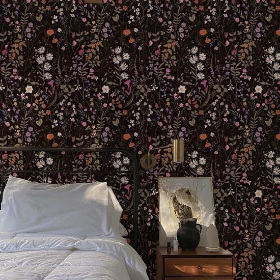 550x550-17304.jpg Unyqoos® Zelfklevend bloemenbehang met wildhout en madeliefjes voor muurdecoratie