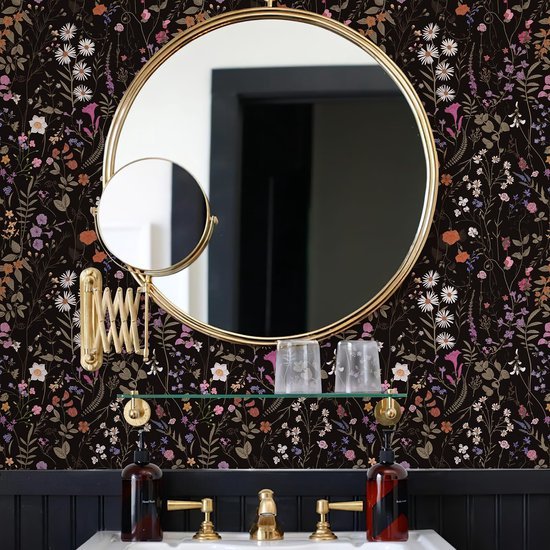 550x550-17307.jpg Unyqoos® Zelfklevend bloemenbehang met wildhout en madeliefjes voor muurdecoratie