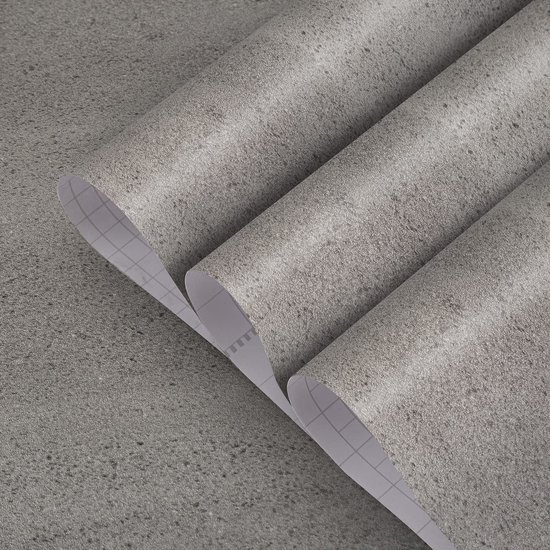 Unyqoos® Zelfklevende Grijze Plakfolie met Betonlook voor Veelzijdig Gebruik in Huis en Kantoor