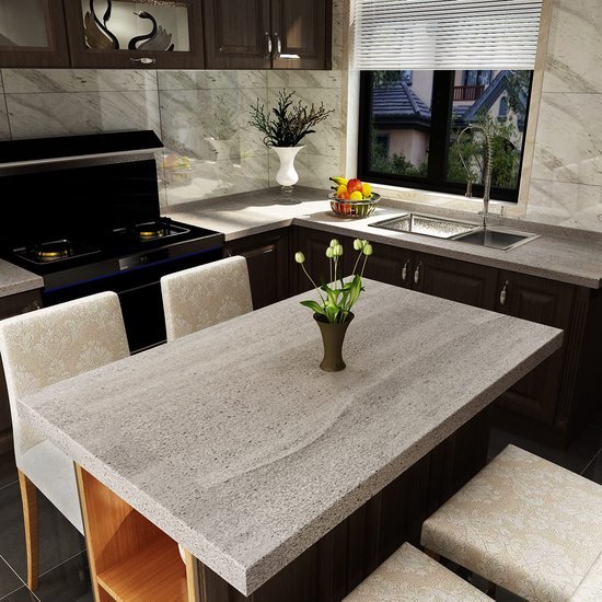 Unyqoos® Zelfklevende Grijze Plakfolie met Betonlook voor Veelzijdig Gebruik in Huis en Kantoor