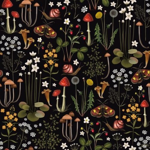550x550-17348.jpg Unyqoos® Zelfklevend vintage bloemenbehang voor stijlvolle en watervaste muurdecoratie