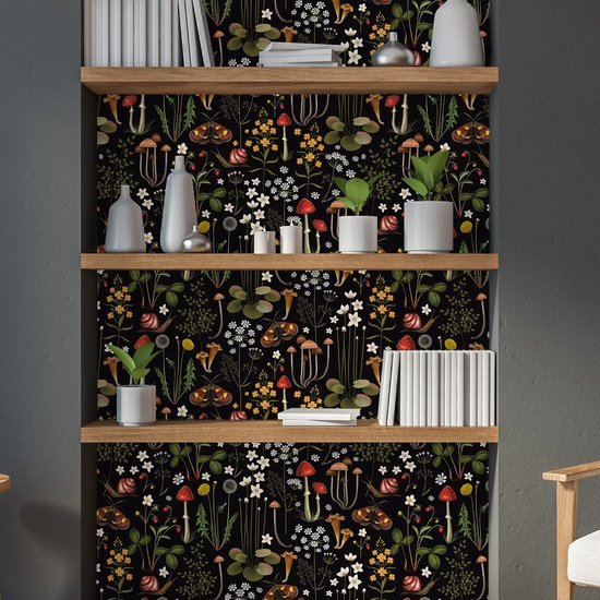 550x550-17350.jpg Unyqoos® Zelfklevend vintage bloemenbehang voor stijlvolle en watervaste muurdecoratie