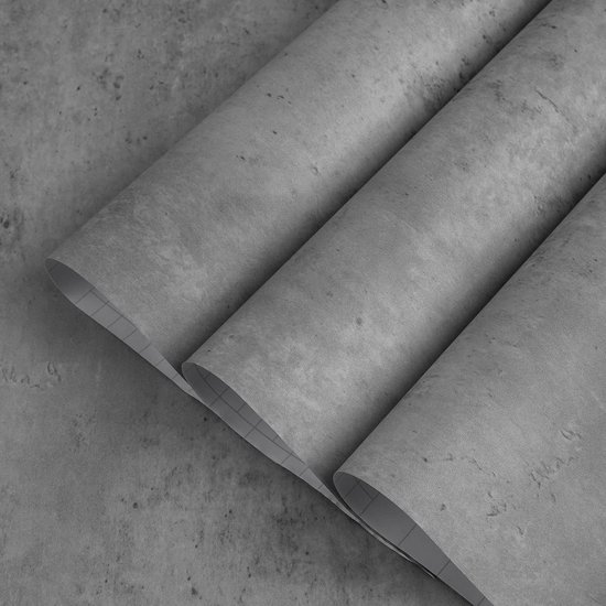 Unyqoos® Grijze zelfklevende betonlook folie voor interieurdecoratie en meubels